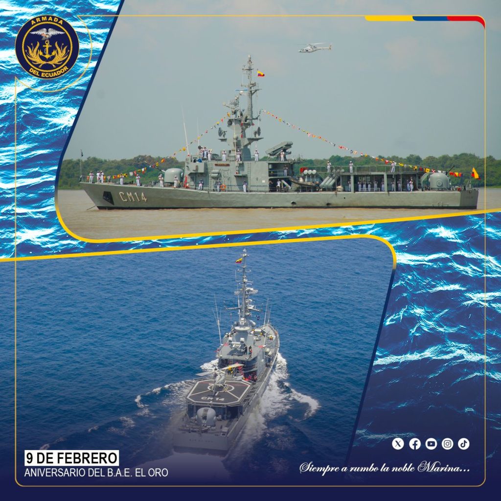 Armada del Ecuador destaca el aniversario de la Corbeta El Oro