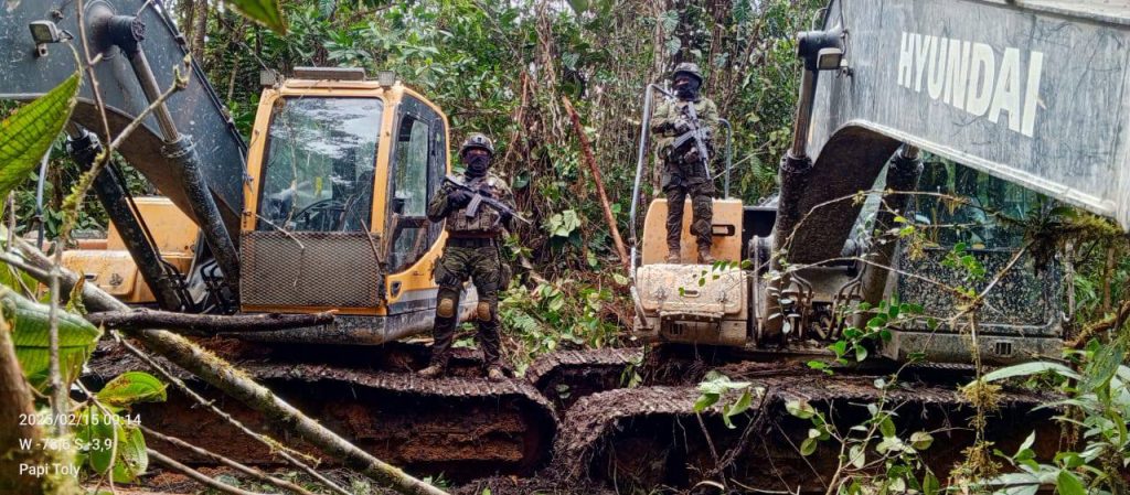 FFAA controla minería ilegal en Zamora Chinchipe