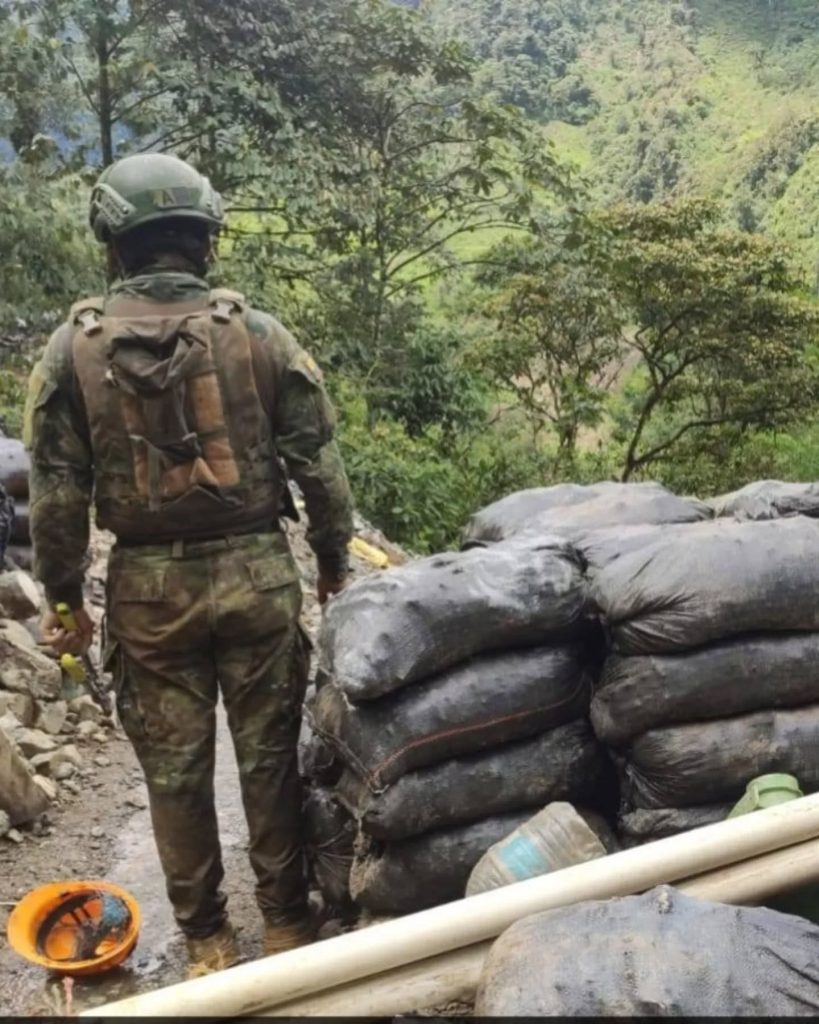 Bloque de Seguridad destruye campamento de minería ilegal