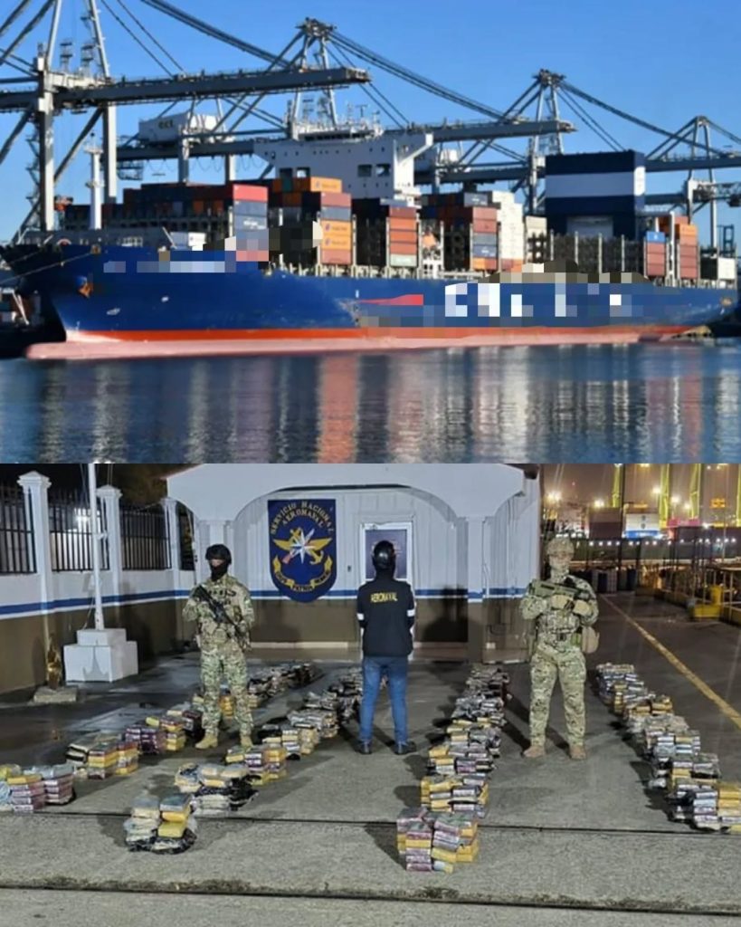 Armada de Ecuador y Panamá detienen cargamento ilícito en buque