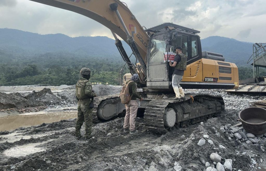 Operativo contra minería ilegal en Morona Santiago