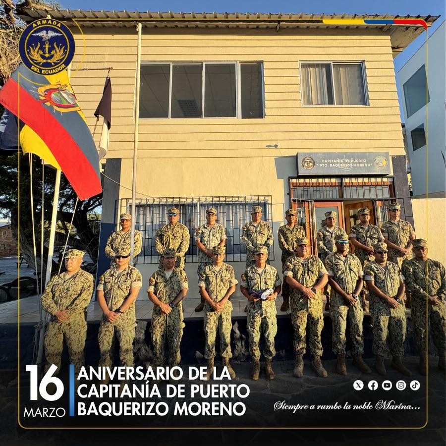 Capitanía de Puerto Baquerizo Moreno celebra su aniversario