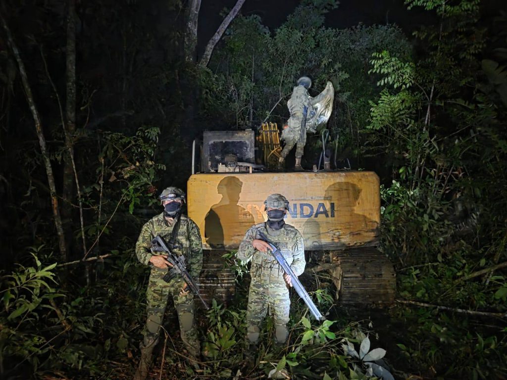 FF.AA. neutralizan la minería ilegal en Napo