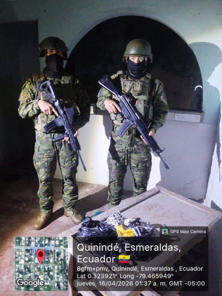 Operativo militar en Quinindé deja al descubierto a grupo delictivo