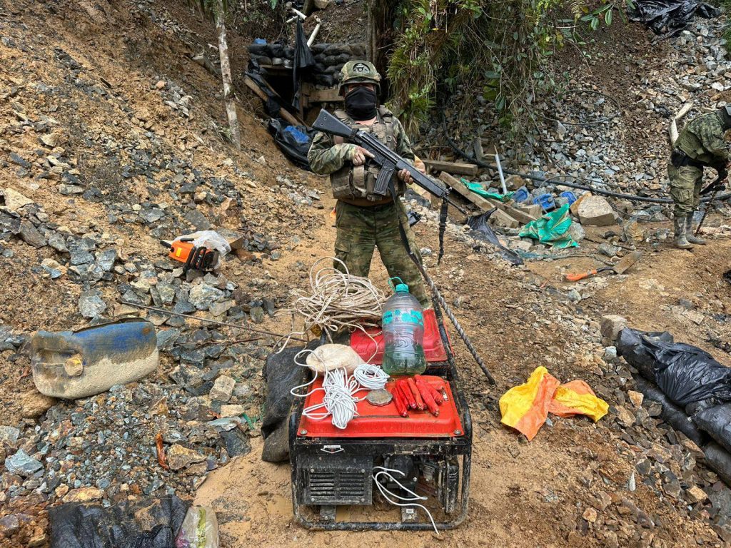 Operativo en Carchi deja pérdidas por 100 mil dólares a la minería ilegal