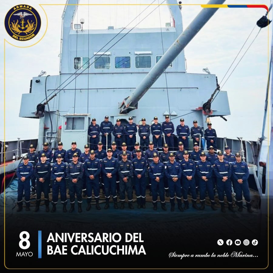 Armada del Ecuador conmemora aniversario del BAE Calicuchima
