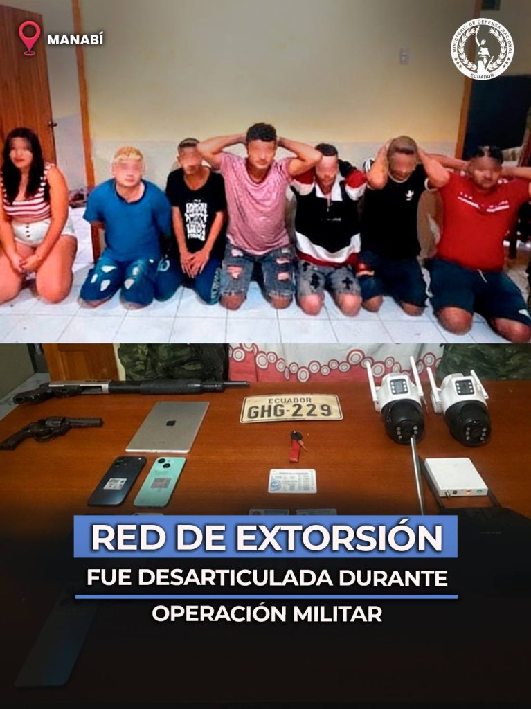 Inteligencia militar desarticula red de extorsión