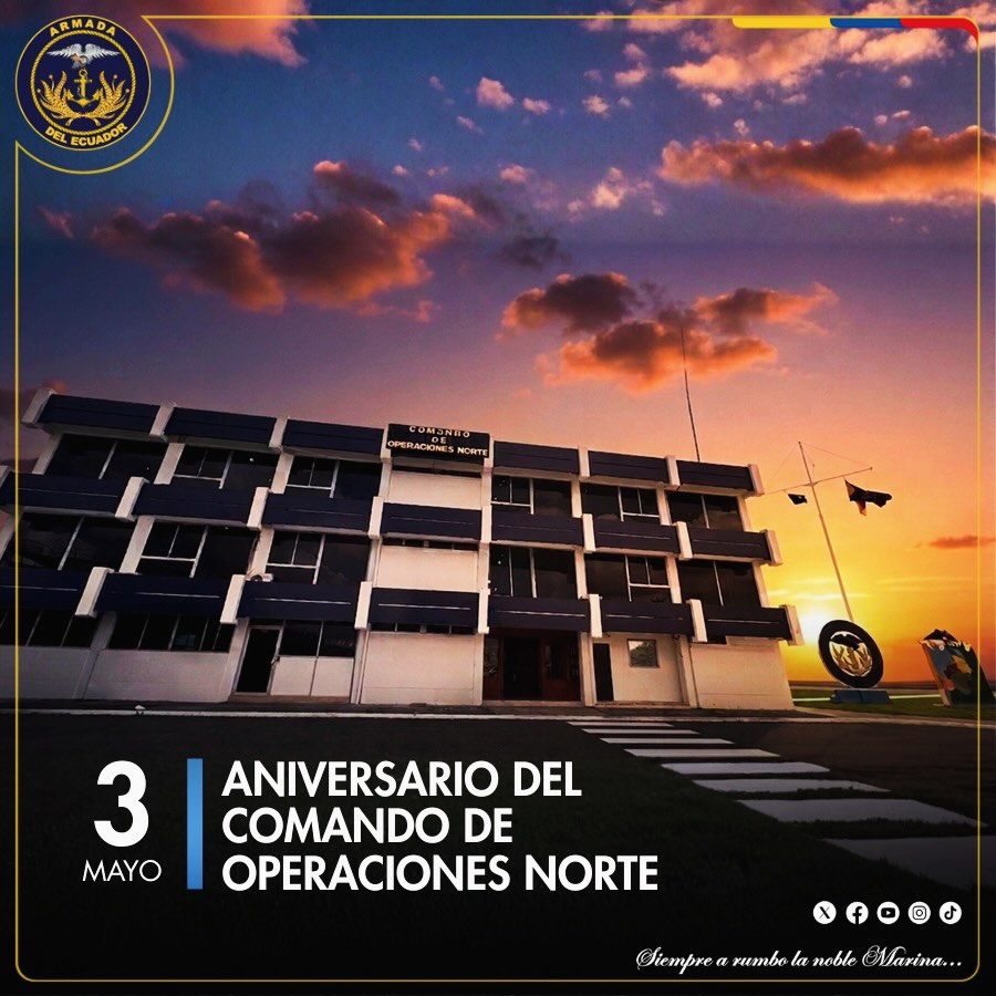 Armada del Ecuador conmemora aniversario del Comando de Operaciones Norte