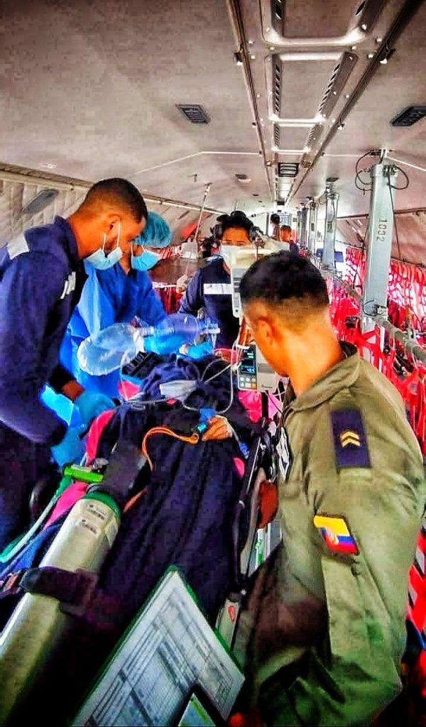 FAE ejecuta evacuación aeromédica desde Galápagos
