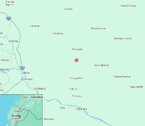 Sismo de magnitud 4 sacudió Pastaza durante la madrugada de este miércoles