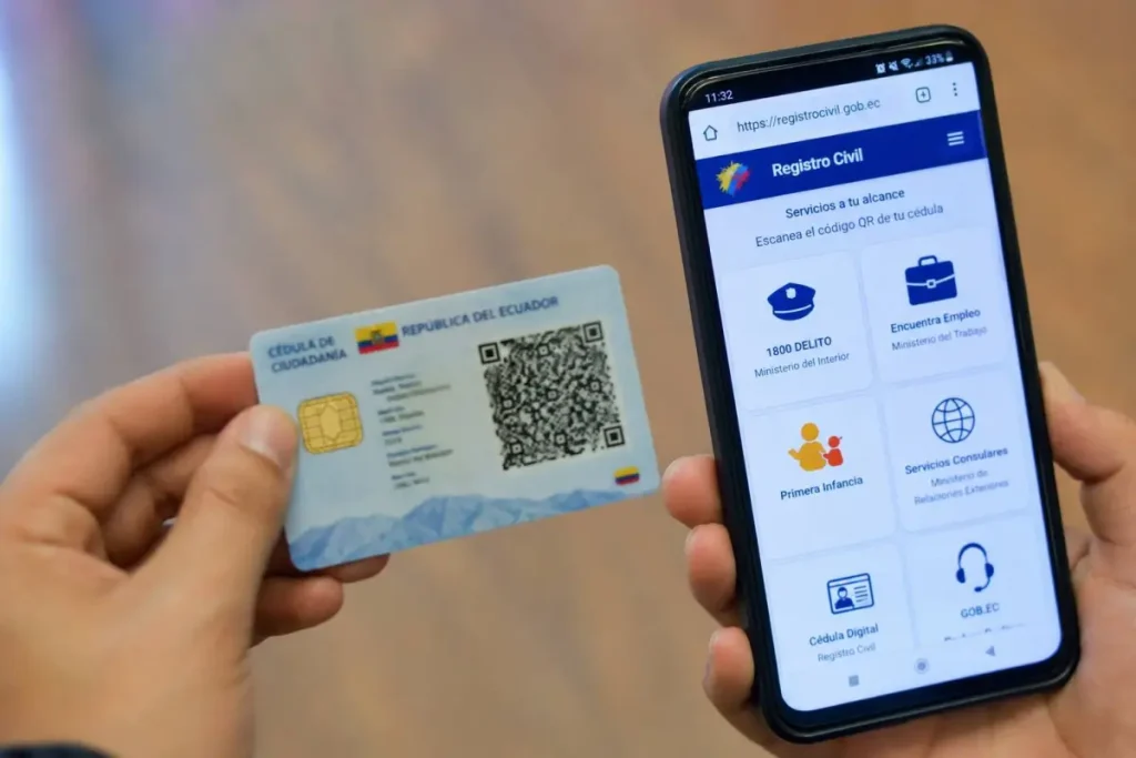 El código QR de la cédula ecuatoriana ahora conecta a servicios del Estado