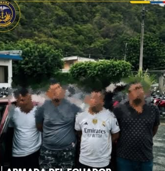 FF. AA. aprehenden a cuatro ciudadanos y decomisan armas en durante un operativo en Manabí