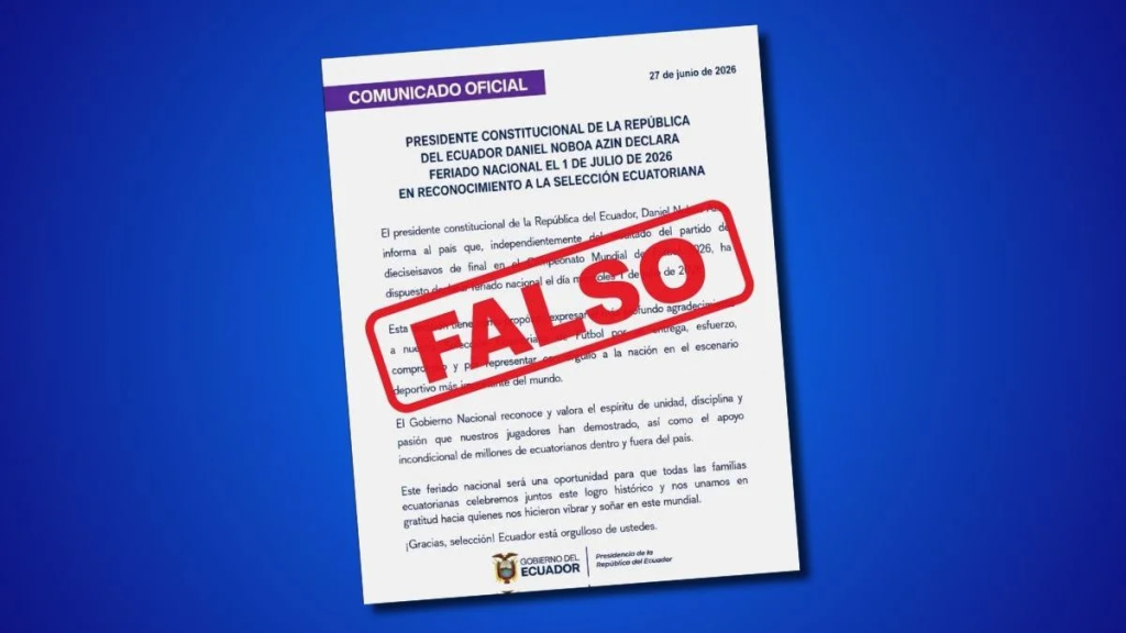 No habrá feriado el 1 de julio por partido de Ecuador