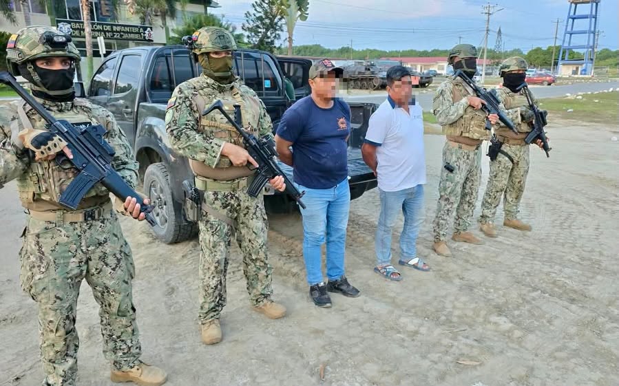 Dos aprehendidos con armas de fuego en Machala