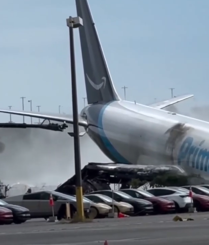 Avión de carga de Amazon se estrelló en Miami y dejó cinco fallecidos