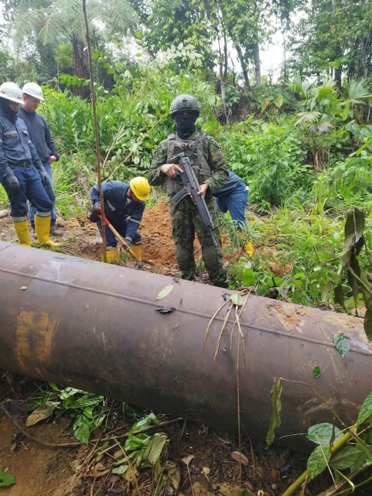 Militares descubren en Sucumbíos una perforación clandestina