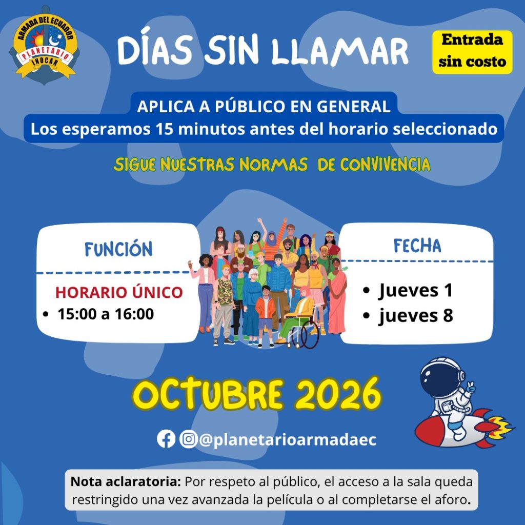 Planetario de la Armada invita a disfrutar sus funciones en octubre