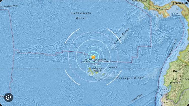 Temblor cerca de Galápagos se registró la mañana de hoy